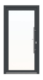 Meeth Haustür Optima 60 RAL 7016-RAL 9016 Frontansicht außen