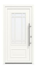 Meeth Haustür Optima Pro 104 RAL 9016-RAL 9016 Frontansicht außen