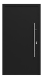 Hörmann Haustür ISOPRO IP 010 RAL 9005-RAL 9005 Frontansicht außen