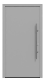 Hörmann Haustür ISOPRO IP 010 RAL 9006-RAL 9006 Frontansicht außen
