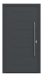 Hörmann Haustür ISOPRO IP 015 RAL 7016-RAL 7016 Frontansicht außen