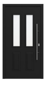 Hörmann Haustür ISOPRO IP 410 RAL 9005-RAL 9005 Frontansicht außen