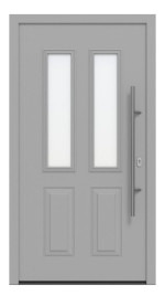 Hörmann Haustür ISOPRO IP 410 RAL 9006-RAL 9006 Frontansicht außen
