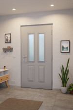 Hörmann Haustür ISOPRO IP 410 RAL 9006-RAL 9006 Stilwelt innen
