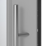 Hörmann Haustür ISOPRO IP 410 RAL 9006-RAL 9006 Detail Drücker