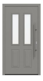 Hörmann Haustür ISOPRO IP 410 RAL 9007-RAL 9007 Frontansicht außen