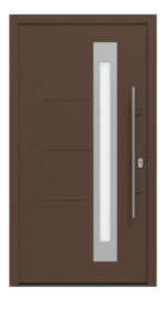 Hörmann Haustür ISOPRO IP 780 RAL 8028-RAL 8028 Frontansicht außen