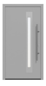 Hörmann Haustür ISOPRO IP 790 RAL 9006-RAL 9006 Frontansicht außen
