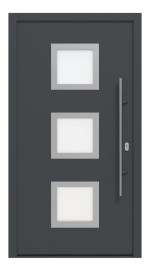 Hörmann Haustür ISOPRO IP 810 RAL 7016-RAL 7016 Frontansicht außen