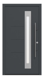 Hörmann Haustür ISOPRO Secur IPS 780 RAL 7016-RAL 7016 Frontansicht außen