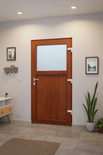 Haustür Kunststoff Premium F002 Golden Oak-Golden Oak Stilwelt innen