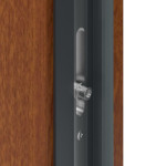 Haustür Kunststoff Premium F002 Golden Oak-Golden Oak Detail Schließer