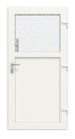 Haustür Kunststoff Premium F002 Quarz Grau-RAL 9016 Frontansicht innen