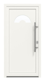 Haustür Kunststoff Premium F010 RAL 9016-RAL 9016 Frontansicht außen