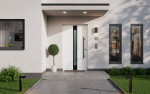 Interio Energiespar-Haustür Stahl-Alu Black Design Motiv B01 RAL 9016-RAL 9016 Stilwelt main