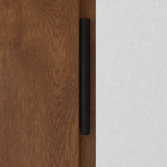 Interio Energiespar-Haustür Stahl-Alu Black Design Motiv B01 Golden Oak-Golden Oak Detail Bänder