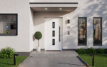 Interio Energiespar-Haustür Stahl-Alu Black Design Motiv B02 RAL 9016-RAL 9016 Stilwelt main