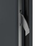 Interio Energiespar-Haustür Stahl-Alu Black Design Motiv B06 RAL 7016-RAL 7016 Detail Schließer