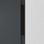 Interio Energiespar-Haustür Stahl-Alu Black Design Motiv B06 RAL 7016-RAL 7016 Detail Bänder