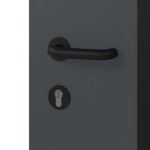 Interio Energiespar-Haustür Stahl-Alu Black Design Motiv B06 RAL 7016-RAL 7016 Detail Oberfläche
