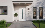 Interio Energiespar-Haustür Stahl-Alu Black Design Motiv B07 RAL 9016-RAL 9016 Stilwelt main