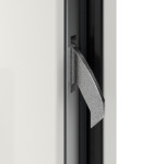 Interio Energiespar-Haustür Stahl-Alu Black Design Motiv B07 RAL 9016-RAL 9016 Detail Schließer