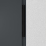 Interio Energiespar-Haustür Stahl-Alu Black Design Motiv B07 RAL 7016-RAL 7016 Detail Bänder