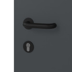 Interio Energiespar-Haustür Stahl-Alu Black Design Motiv B07 RAL 7016-RAL 7016 Detail Oberfläche