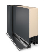 Interio Energiespar-Haustür Stahl-Alu Black Design Motiv B07 RAL 7016-RAL 7016 Detail Querschnitt