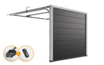 HÖRMANN Sektionaltor Aktion RenoMatic Woodgrain M-Sicke RAL 9005 1