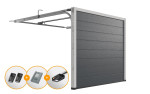 HÖRMANN Sektionaltor Aktion EcoStarMatic Woodgrain M-Sicke RAL 7016 1