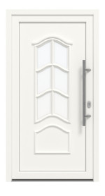 Haustür Kunststoff Premium T037 RAL 9016-RAL 9016 Frontansicht außen