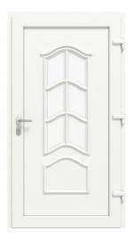 Haustür Kunststoff Premium T037 Golden Oak-RAL 9016 Frontansicht innen
