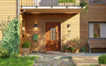 Haustür Kunststoff Premium T037 Golden Oak-RAL 9016 Stilwelt main