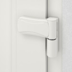 Haustür Kunststoff Premium T037 Golden Oak-RAL 9016 Detail Bänder