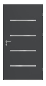Haustür System S68 ZL Westa RAL 7021-RAL 7021 Frontansicht innen