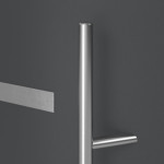 Haustür System S68 ZL Westa RAL 7021-RAL 7021 Detail Drücker