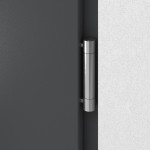 Haustür System S68 ZL Westa RAL 7021-RAL 7021 Detail Bänder