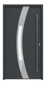 Haustür System S68 ZL Idalia RAL 7016-RAL 7016 Frontansicht außen