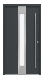 Haustür System S68 ZL Neptun RAL 7016-RAL 7016 Frontansicht außen