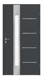 Haustür System S68 ZL Luna RAL 7016-RAL 7016 Frontansicht innen