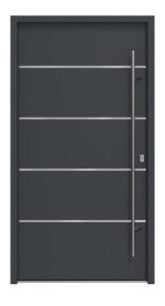 Haustür System S68 ZL Atena RAL 7016-RAL 7016 Frontansicht außen