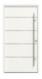 Haustür System S68 ZL Atena RAL 9016-RAL 9016 Frontansicht außen