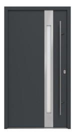 Haustür System S68 ZL ARCTIC Temidas RAL 7016-RAL 7016 Frontansicht außen