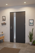 Haustür System S68 ZL ARCTIC Temidas RAL 7021-RAL 7021 Stilwelt innen