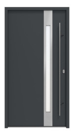 Haustür System S68 ZL Temidas RAL 7016-RAL 7016 Frontansicht außen