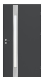 Haustür System S68 ZL Temidas RAL 7021-RAL 7021 Frontansicht innen