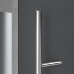 Haustür System S68 ZL Temidas RAL 7021-RAL 7021 Detail Drücker