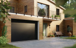 FLEXIDOOR Garagentor Sektionaltor Pro Sandgrain L-Sicke RAL 9005 4
