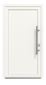 Haustür Kunststoff Premium Plus F001 RAL 9016-RAL 9016 Frontansicht außen
